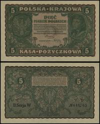 5 marek polskich 23.08.1919, seria II-W, numerac
