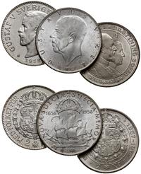 zestaw: 3 x 2 korony, Sztokholm, 1907 - złoty ju