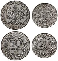 Polska, zestaw: 20 groszy 1923 (II RP) i 50 groszy 1938