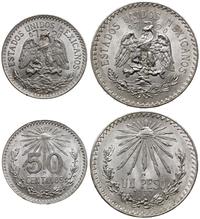 Meksyk, zestaw: 1 peso 1933 i 50 centavos 1945