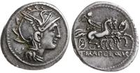 denar 110-110 pne, Rzym, Aw: Głowa Romy w prawo;