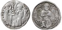 grosz 1329-1339, Aw: Stojący św. Marek i doża z 
