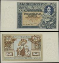 20 złotych 20.06.1931, seria DK, numeracja 62991