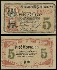 dawny zabór rosyjski, bon na 5 kopiejek, 1916