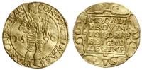dukat 1596, złoto 3.48 g, lekko gięty, Fr. 284, 