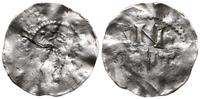 denar 1024-1039, Aw: Głowa władcy w koronie na w