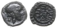 brąz ok 450-350 pne, Aw: Głowa Ateny w prawo, Rw