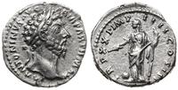 denar 166-167, Rzym, Aw: Głowa cesarza w wieńcu 