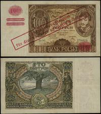 100 złotych 1939, nadruk na banknocie 100 złotyc