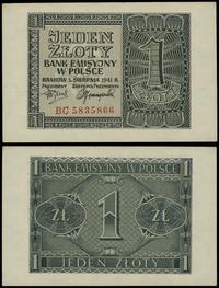 1 złoty 1.08.1941, seria BC, numeracja 5835866, 