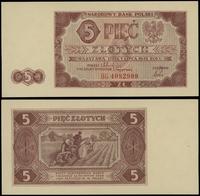 5 złotych 1.07.1948, seria BG, numeracja 4082909