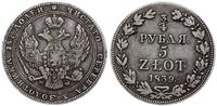 3/4 rubla = 5 złotych 1839, Warszawa, duże cyfry