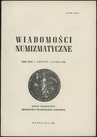 czasopisma, Borys Paszkiewicz - Mennictwo Władysława Łokietka, Wiadomości Numizmatyczn..