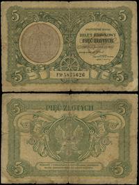 5 złotych 1.05.1925, seria F, numeracja 5875626,