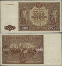 1.000 złotych 15.01.1946, seria AA, numeracja 48