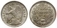 5 centavos 1907, odmiana z 0.5 na awersie, KM 15