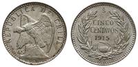 5 centavos 1915, widoczny połysk, bardzo ładne, 
