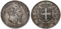 5 lirów 1873 M, Mediolan, srebro próby '900', 25