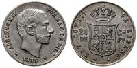 20 centimos 1885, srebro próby '900', 5.19 g, KM
