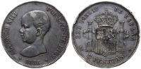 5 pesetas 1888, srebro próby '900', 25.00 g, pat
