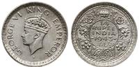 1/4 rupii 1943 L, Lahore, srebro próby '500', 2.