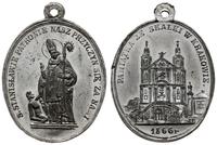medalik religijny z uszkiem 1866, Kraków, Aw: Św