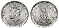 5 centów 1943, srebro próby '500', 1.36 g, KM 3a