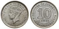 10 centów 1943, srebro próby '500', 2.71 g, KM 4