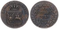 3 grosze  1831, Warszawa, Odmiana z prostymi łap