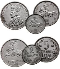 lot 3 monet, 10 litów 1936 (książe Witold), 5 li