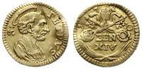 1/2 scudo 1740, złoto 0.90 g, podgięty, Fr. 233,