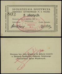 Polska, bon na 5 złotych, 1.01.1927