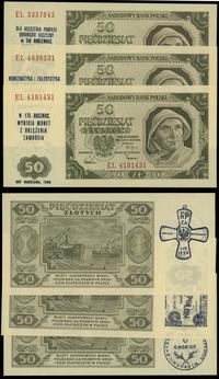 zestaw: 3 x 50 złotych 1.07.1948, z nadrukiem Ko
