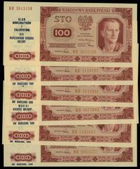 Polska, zestaw: 6 x 100 złotych, 1.07.1948