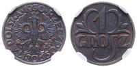 1 grosz 1930, Warszawa, piękna moneta w pudełku 