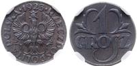 1 grosz 1923, Kings Norton, piękna moneta w pude