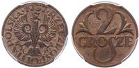 2 grosze 1937, Warszawa, moneta w pudełku firmy 