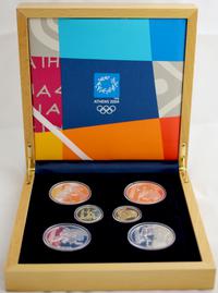 Grecja, zestaw monet olimpijskich 2004