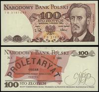 100 złotych 1.12.1988, seria TB, numeracja 31876