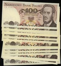 zestaw banknotów 100 złotych 1.06.1982, różne se