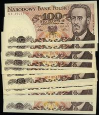 Polska, zestaw banknotów 100 złotych, 1.06.1986
