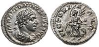denar 218-222, Rzym, Aw: Głowa cesarza w wieńcu 