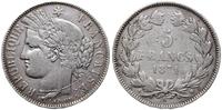 Francja, 5 franków, 1871 K