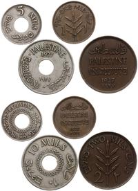 Palestyna, lot 4 monet, 1927