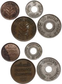 Palestyna, lot 4 monet, 1927
