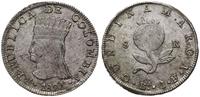 8 reali 1821 Ba-JF, Bogota, srebro próby '666', 