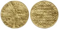 dukat 1759, złoto 3.47 g, gięty, Purmer Ho15, De