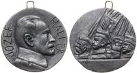 Polska, ołowiana kopia medalu z Józefem Hallerem, po 1919