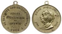 Polska, Medalik z uszkiem na pamiątkę odsłoniecia pomnika Adama Mickiewicza we Lwowie, 1904