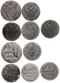 zestaw 5 monet, Warszawa, nominały: 2 x 5 groszy